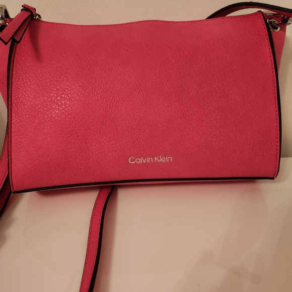 Brand New Vegan Pink Leather Calvin Klein Handbag Never Used - Picture 6 of 6